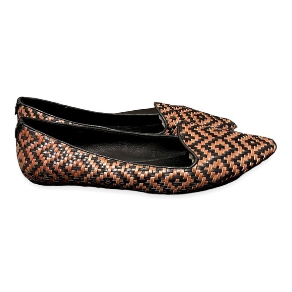 NEW Elliot Lucca Bonita Ballet Flat Aztec Black Tan Woven Point Toe Women 8.5 - Picture 2 of 10